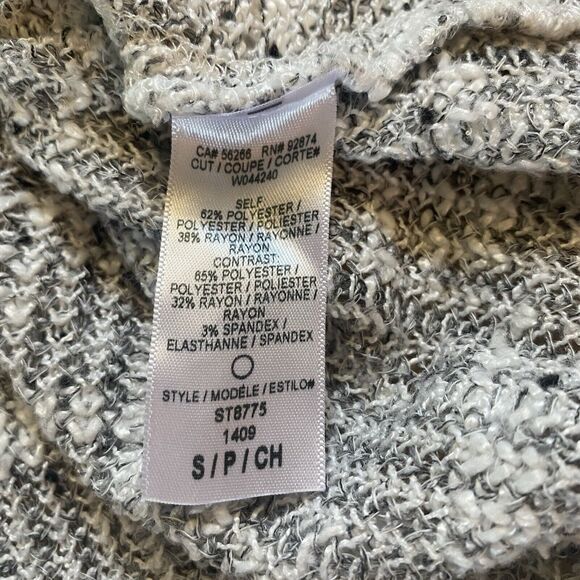 SPLENDID S Women’s Oversized Sweater Gray White Chunky Open Knit Boxy Beachy USA - Picture 16 of 16